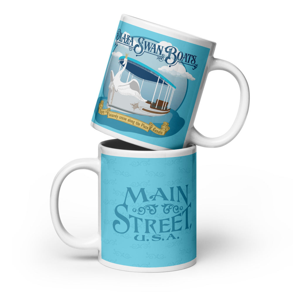 MK MAIN STREET plaza swan boats Mugs (3 sizes)