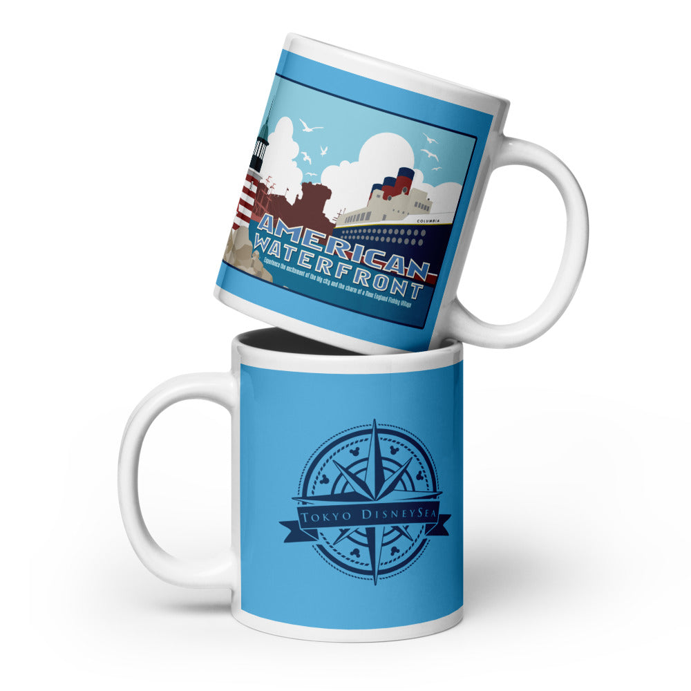 TDS AMERICAN WATERFRONT port title Mugs (3 sizes)