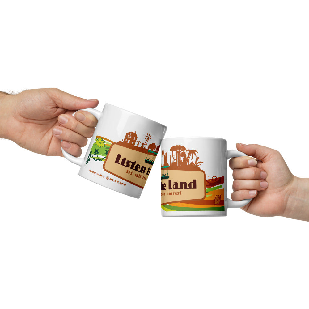 THE LAND listen to the land Mugs (3 sizes)