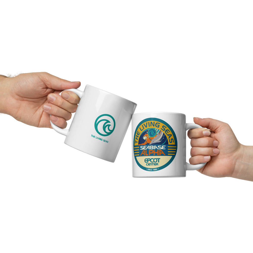 THE LIVING SEAS seabase alpha Mugs (3 sizes)
