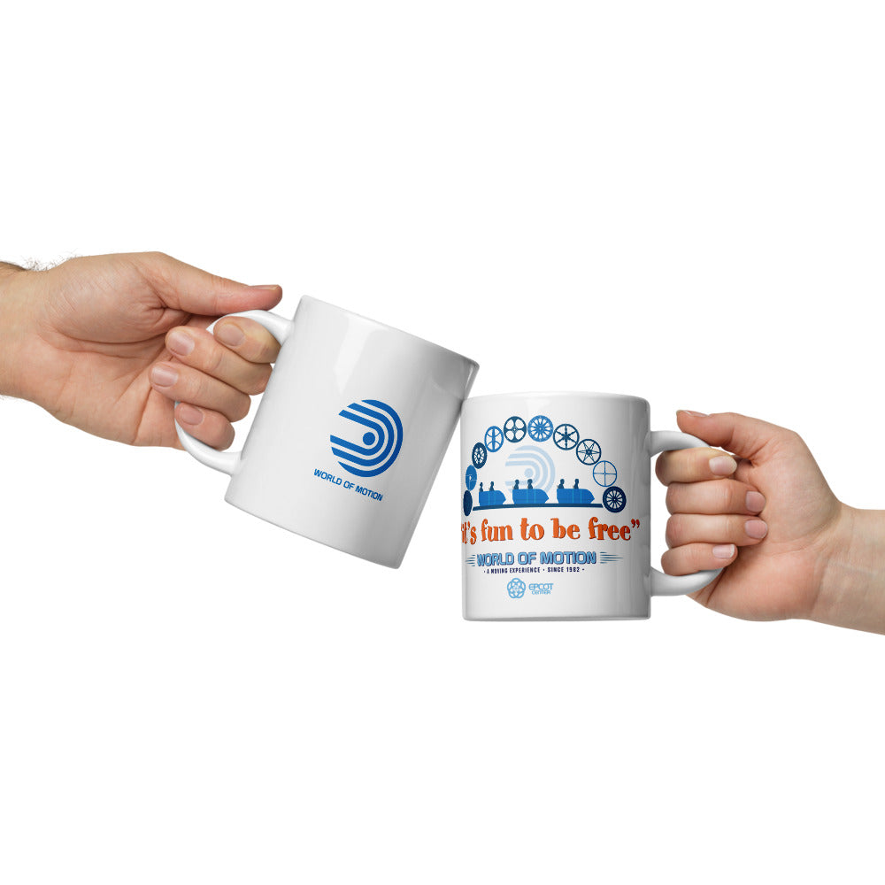 WORLD OF MOTION fun to be free Mugs (3 sizes)