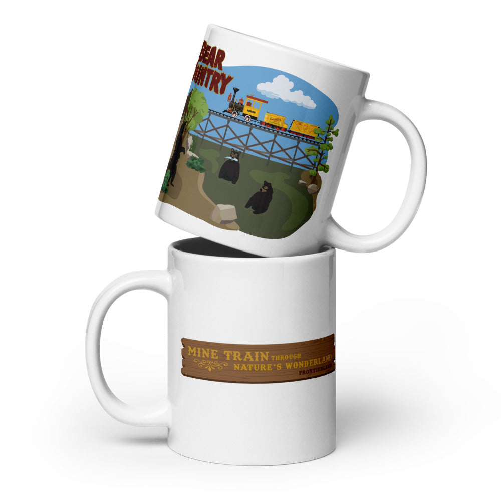 MINE TRAIN THROUGH NATURE'S WONDERLAND bear country Mugs (3 sizes)