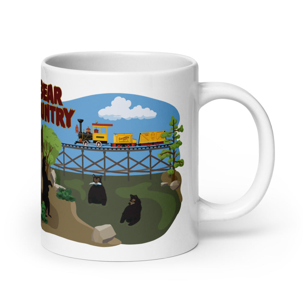 MINE TRAIN THROUGH NATURE'S WONDERLAND bear country Mugs (3 sizes)