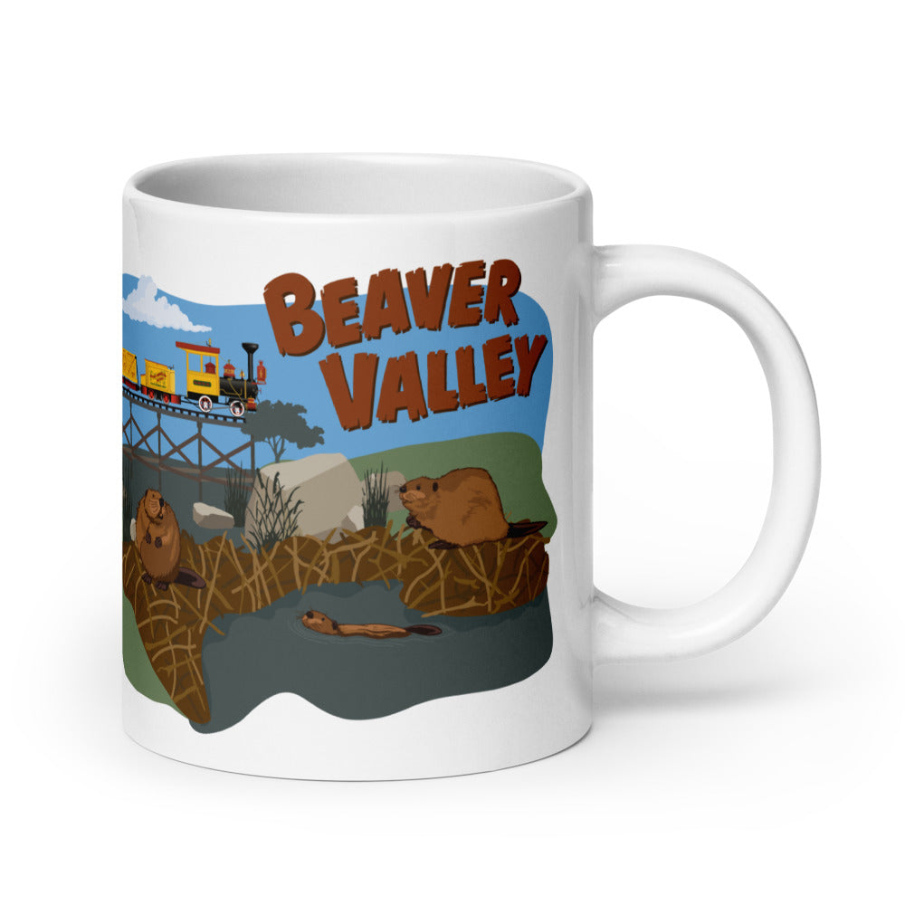 MINE TRAIN THROUGH NATURE'S WONDERLAND beaver valley Mugs (3 sizes)