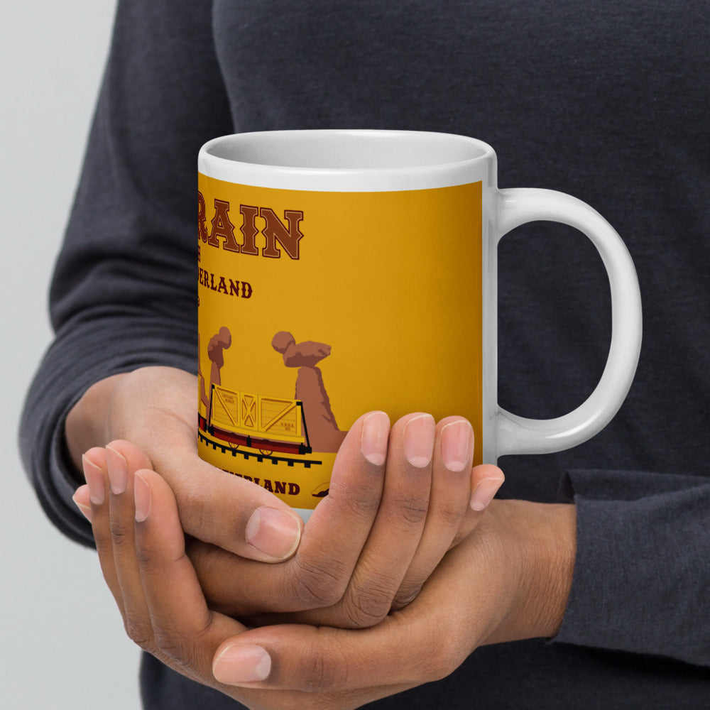 MINE TRAIN THROUGH NATURE'S WONDERLAND train Mugs (3 sizes)