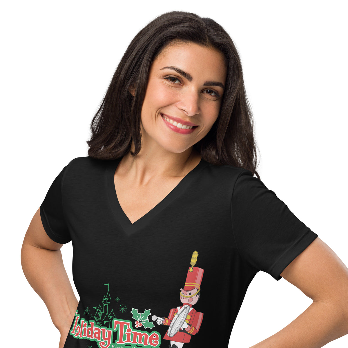DL HOLIDAY TIME toy soldiers Women’s V-neck T-shirt