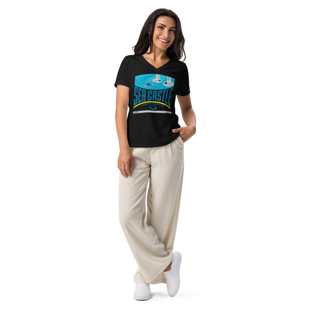 HORIZONS sea castle Women’s V-neck t-shirt