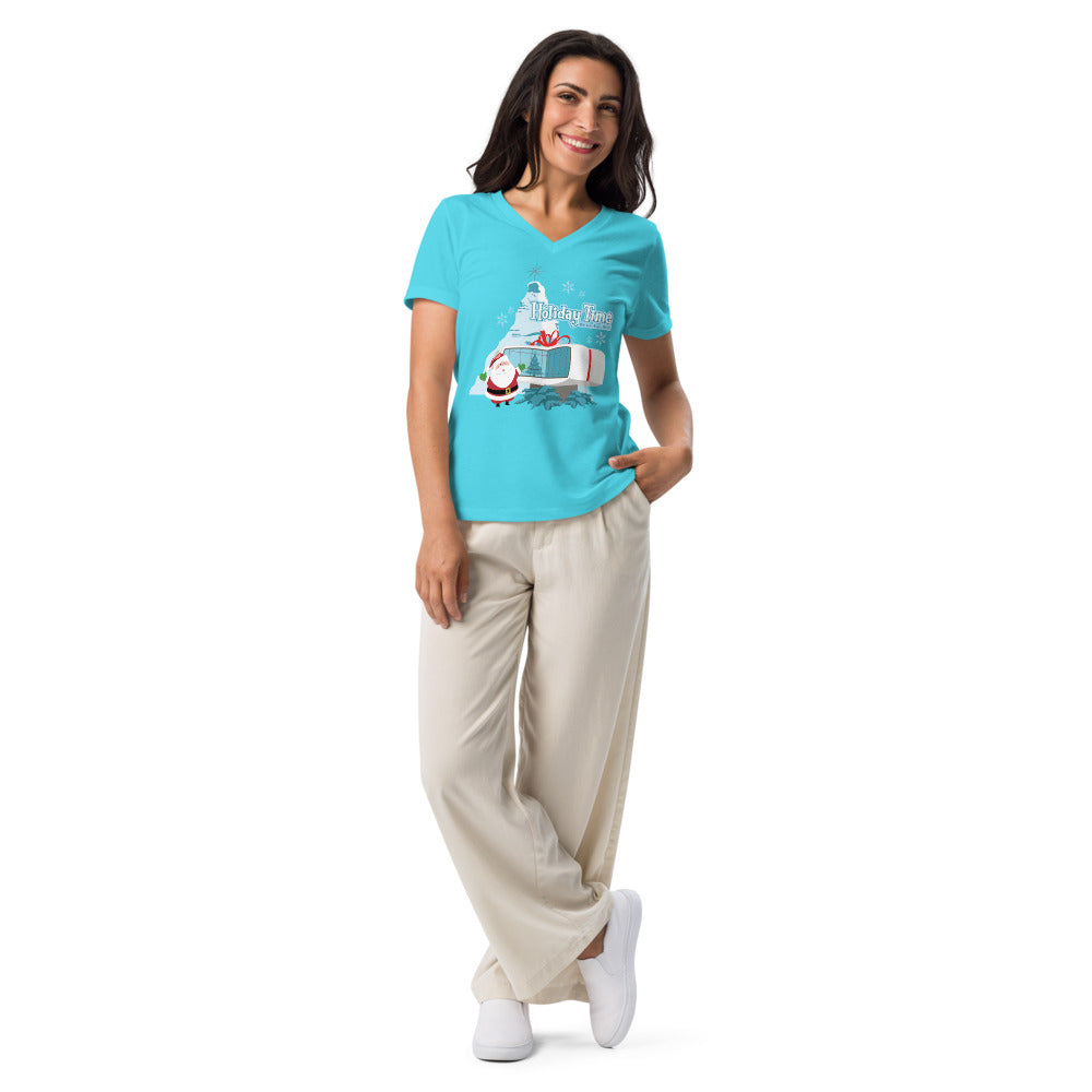 DL HOLIDAY TIME future house Women’s V-neck T-shirt